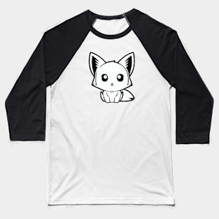 Monochrome cutie fox Baseball T-Shirt